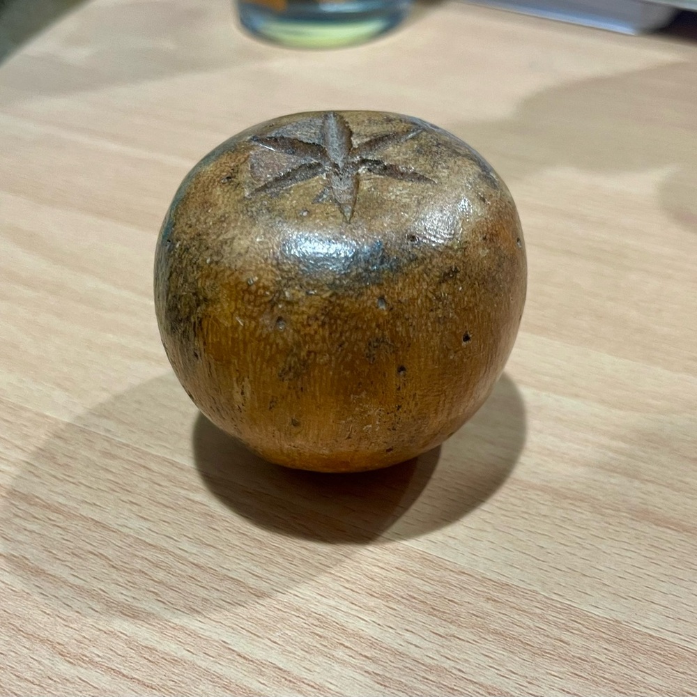 🍊 🍎 Carved Vintage Wooden Fruit 🍑